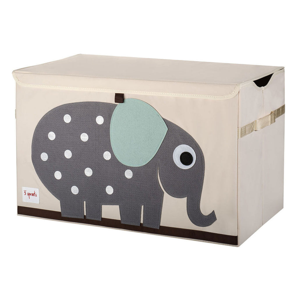 3 Sprouts Toy Chest Grey Elephant