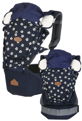 i-angel Baby Carriers Hipseat Rainbow 3in1 Floral Navy