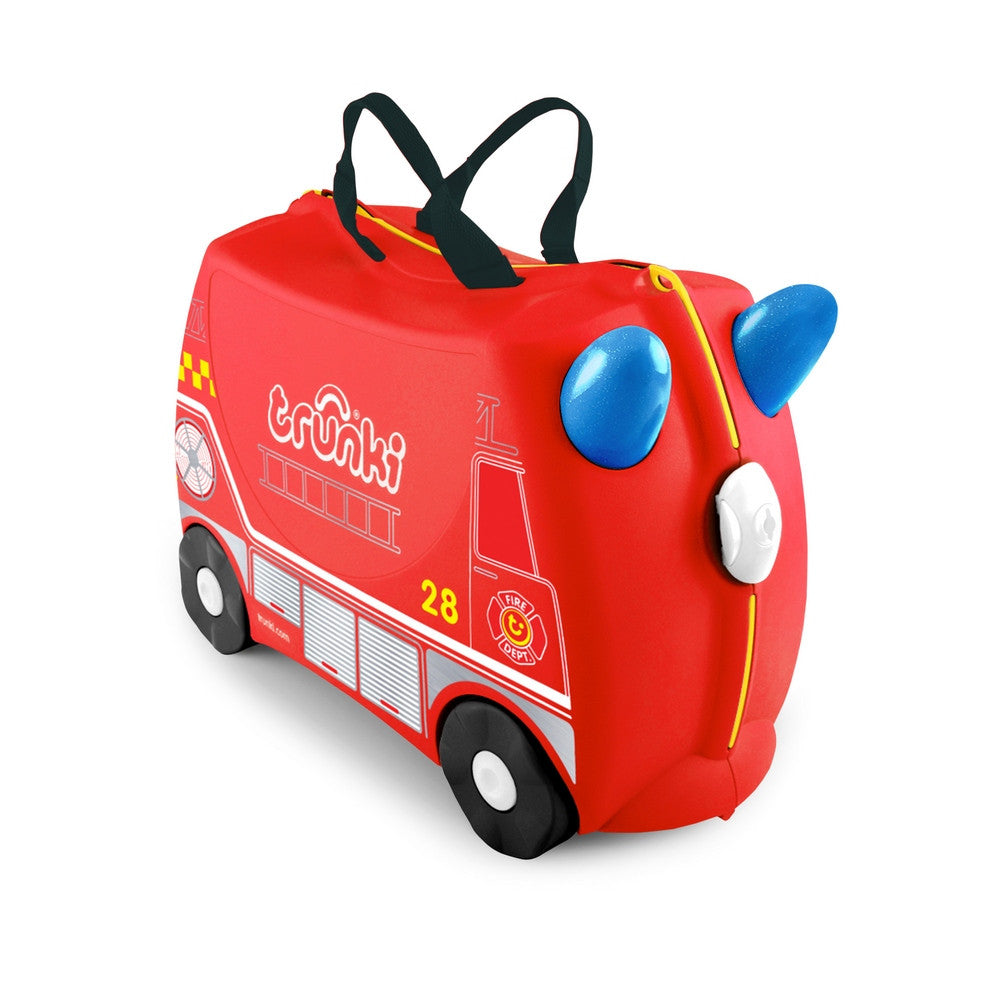Trunki Ride on Suitcase Frank fire engine NEW