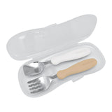 Edison New Fork&Spoon Kids With Case （milk/potato）