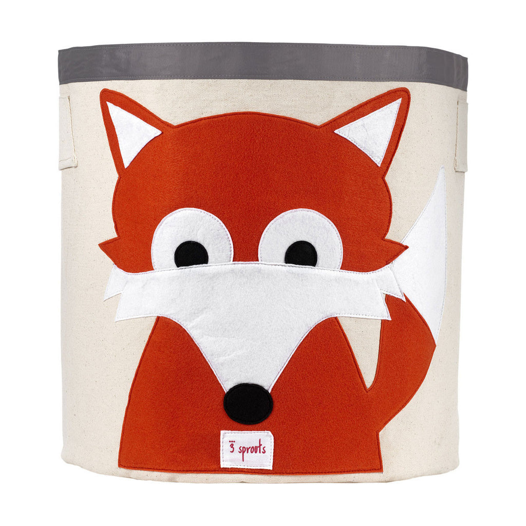 3 Sprouts Storage Bin Orange Fox