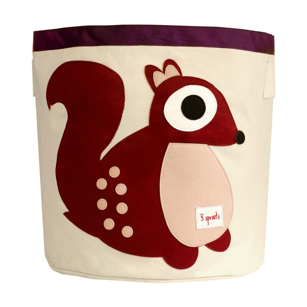 3 Sprouts Storage Bin Berry Squirrel