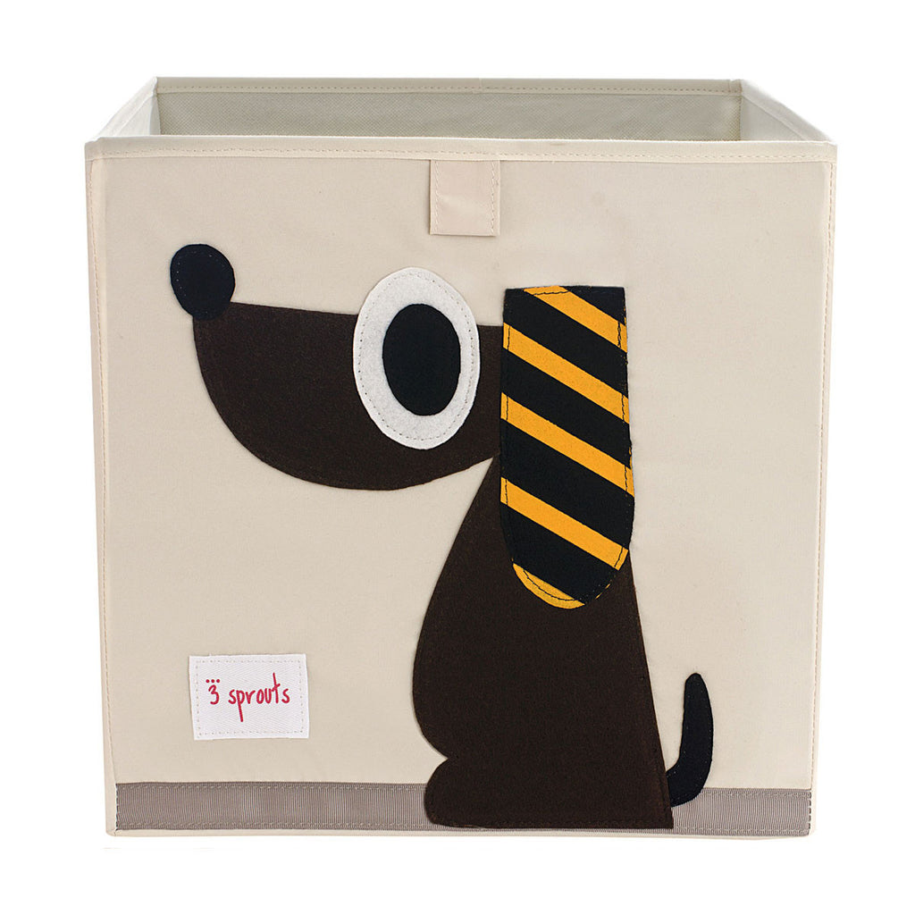 3 Sprouts Storage Box Brown Dog