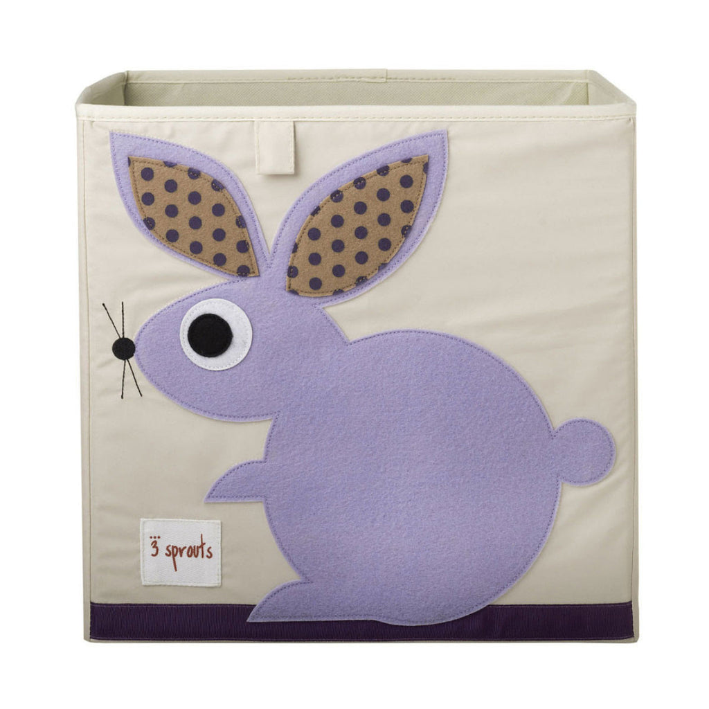 3 Sprouts Storage Box Purple Rabbit