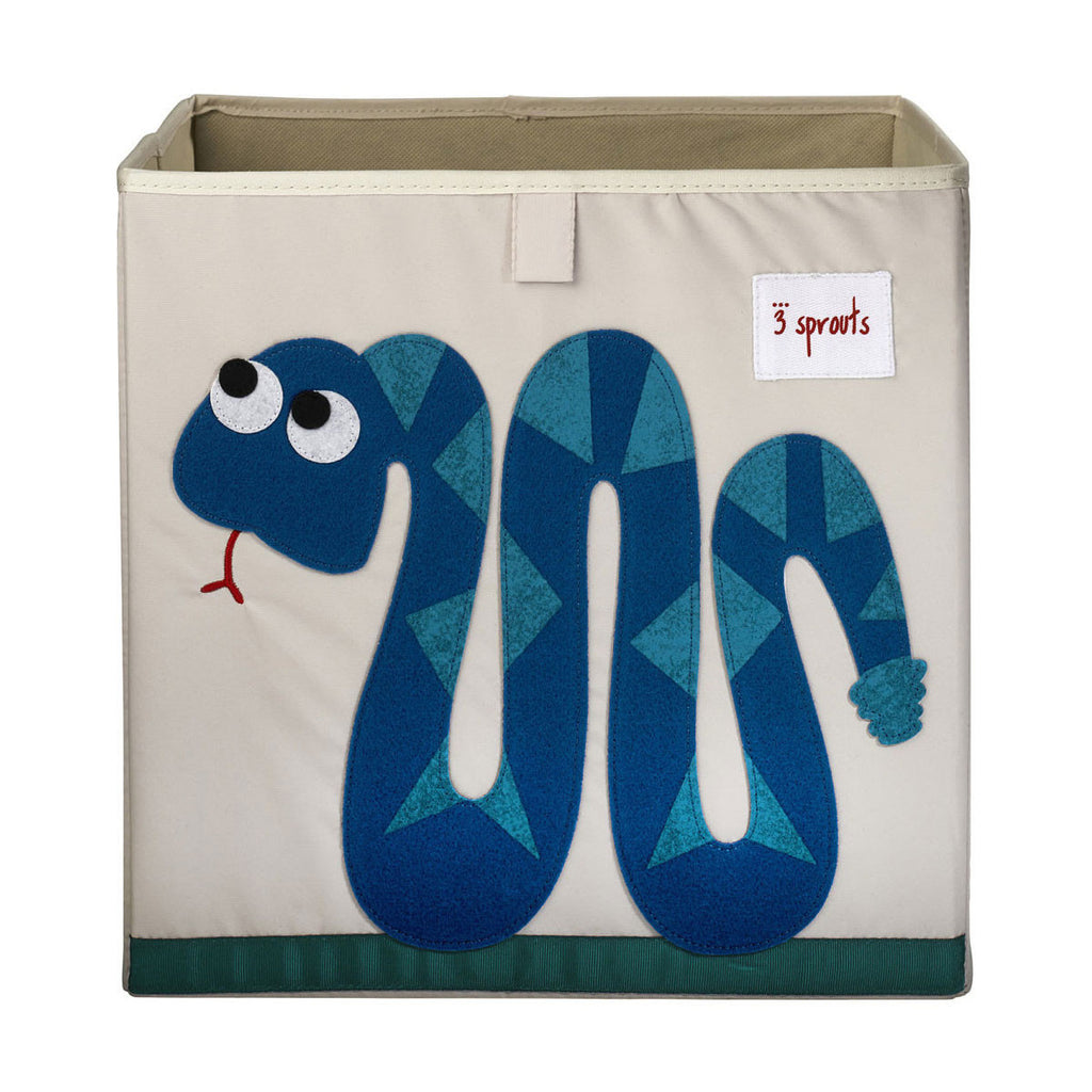3 Sprouts Storage Box Blue Snake