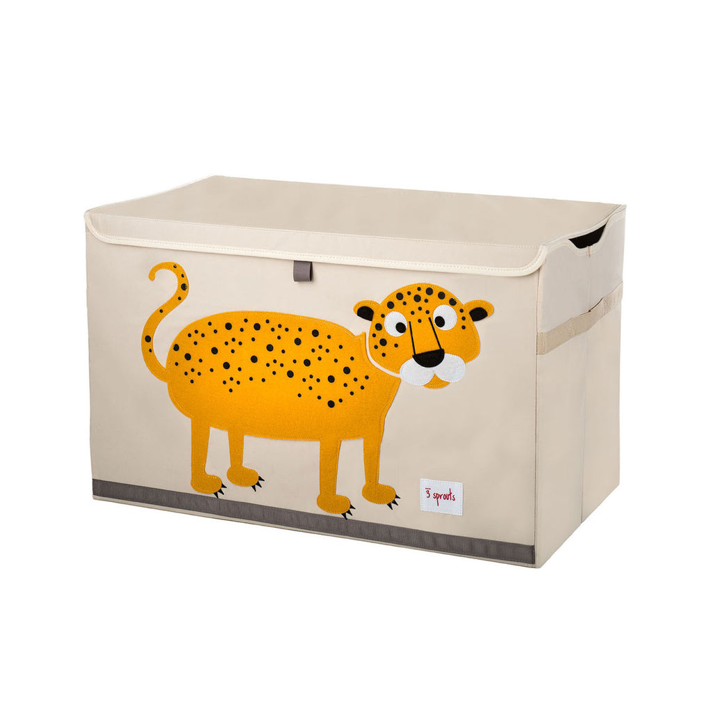 3 Sprouts Toy Chest Orange Leopard