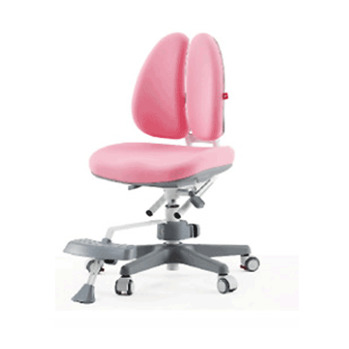 kid2youth TC602WLP:DUOBACK CHAIR W/FOOTREST(LIGHT PINK FABRIC)
