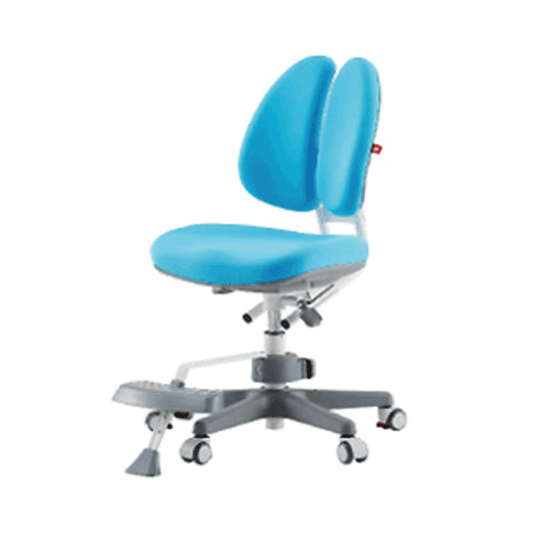 kid2youth   DUOBACK CHAIR W/FOOTREST(LIGHT BLUE FABRIC)