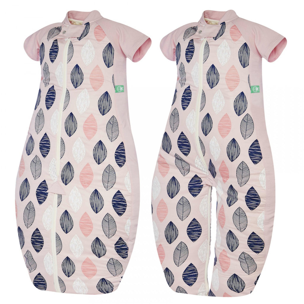 ergoPouch Spring/Autumn Sleepsuit Bag (1.0 tog) - Pink Leaf