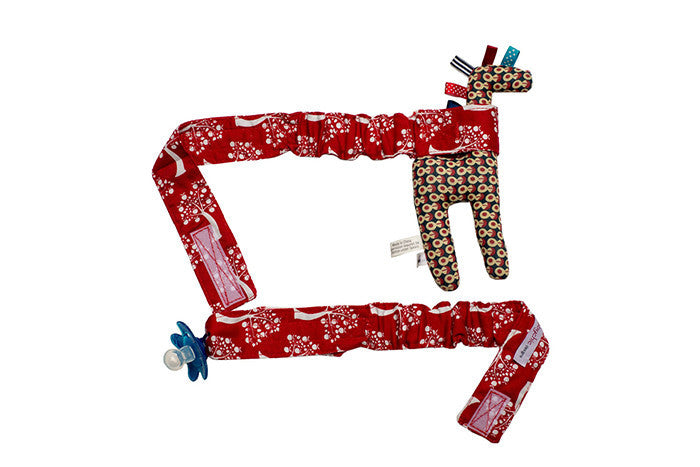 Babychic Pram Toy Straps (Set of 2) Red Apple Tree