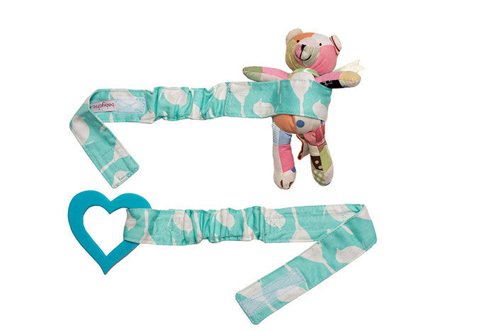 Babychic Pram Toy Straps (Set of 2) Blue Bird