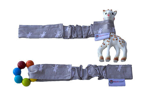 Babychic Pram Toy Straps (Set of 2) Dragonfly