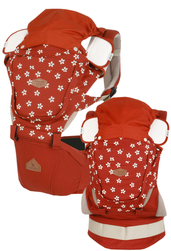 i-angel Baby Carriers Hipseat Rainbow 3in1 Floral Orange