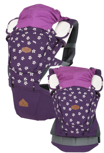i-angel Baby Carriers Hipseat Rainbow 3in1 Floral Violet