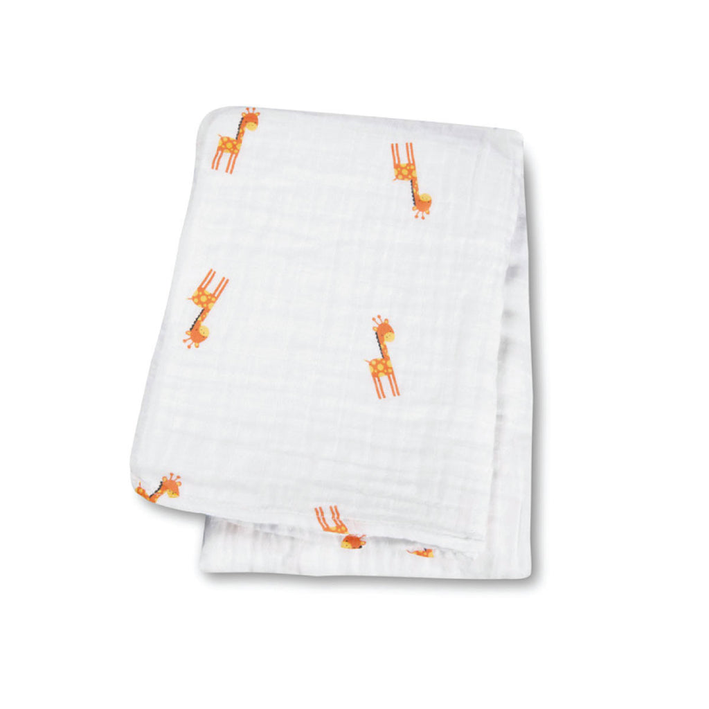 Lulujo Muslin Cotton Wrap Giraffe