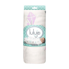 Lulujo Bamboo Muslin Wrap Pink Kites