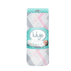 Lulujo Bamboo Muslin Wrap Pink Chevron - DarlingBaby