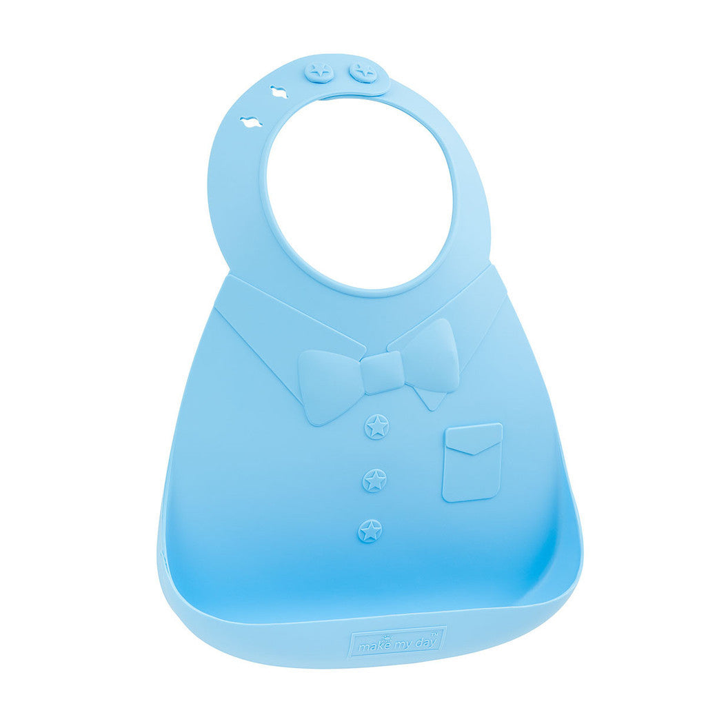 Make My Day - baby bib - Blue