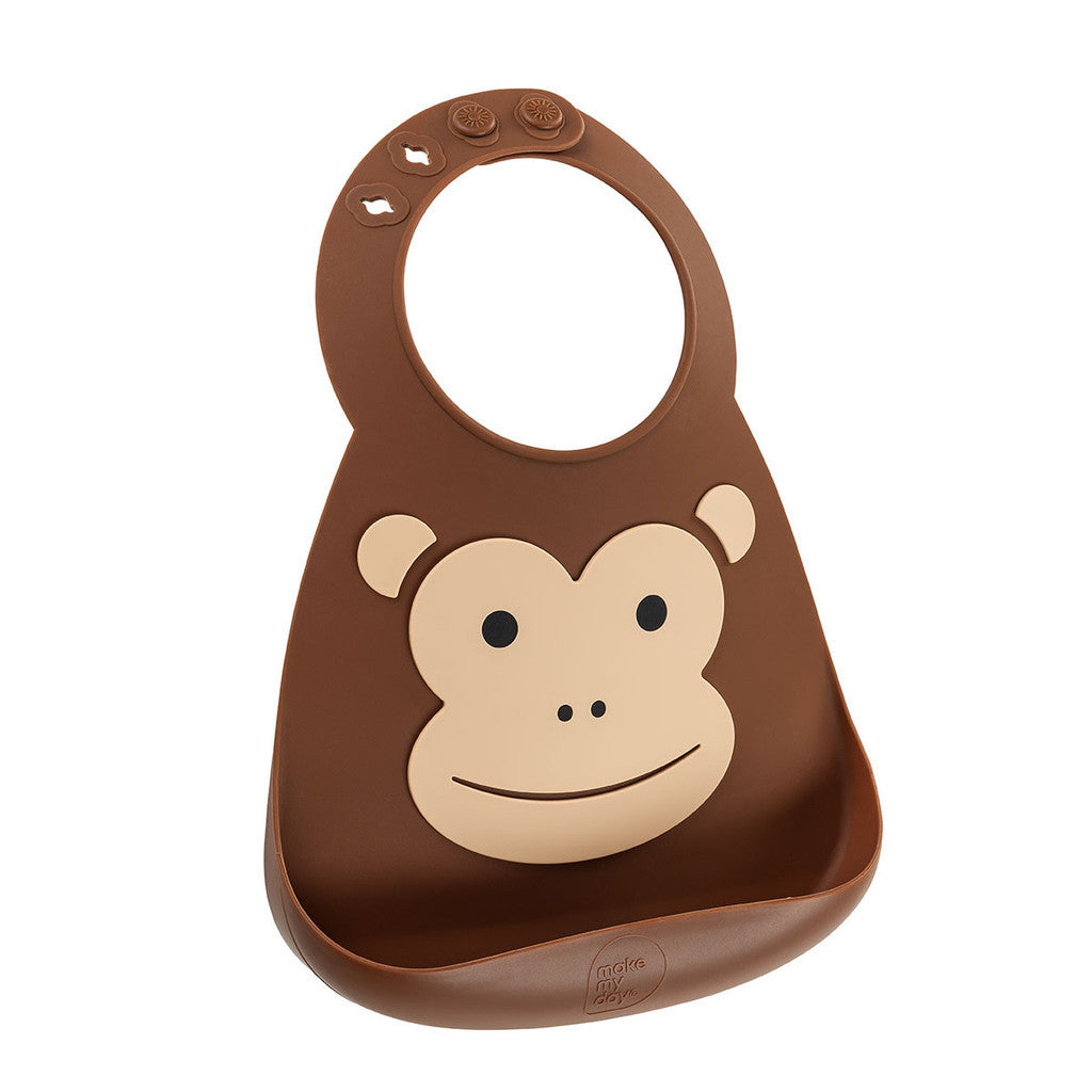 Make My Day  - baby bib - Monkey