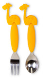 Marcua & Marcus Silicone Children's Cutlery Yellow Giraffe