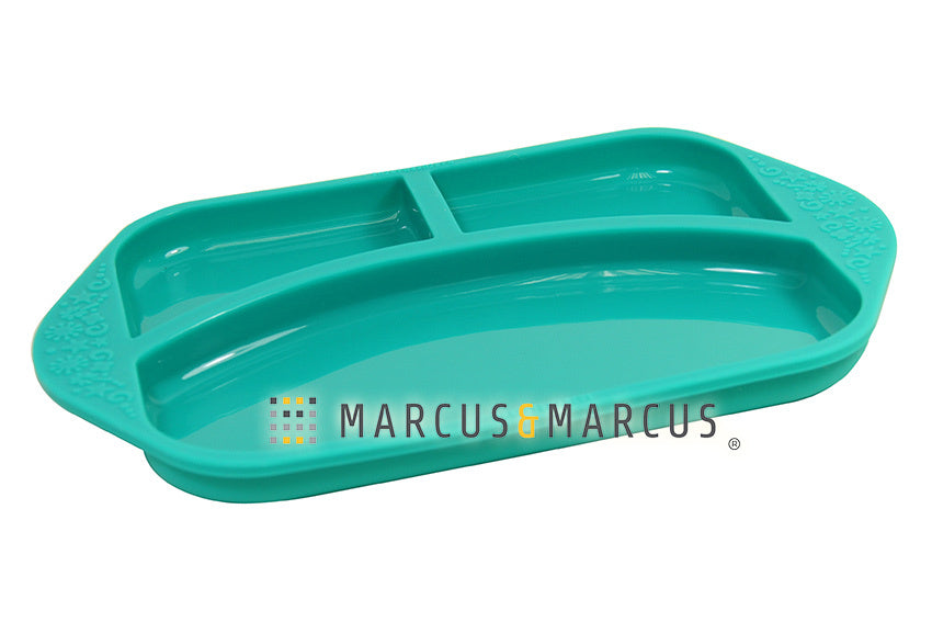 Marcus & Marcus Silicone Children's Divided Feeding Plate Green