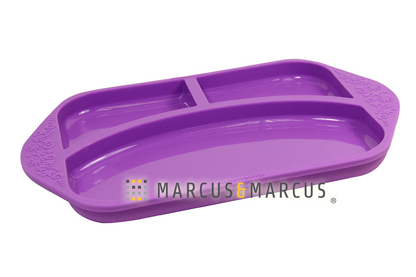 Marcus & Marcus Silicone Children's Divided Feeding Plate Purple