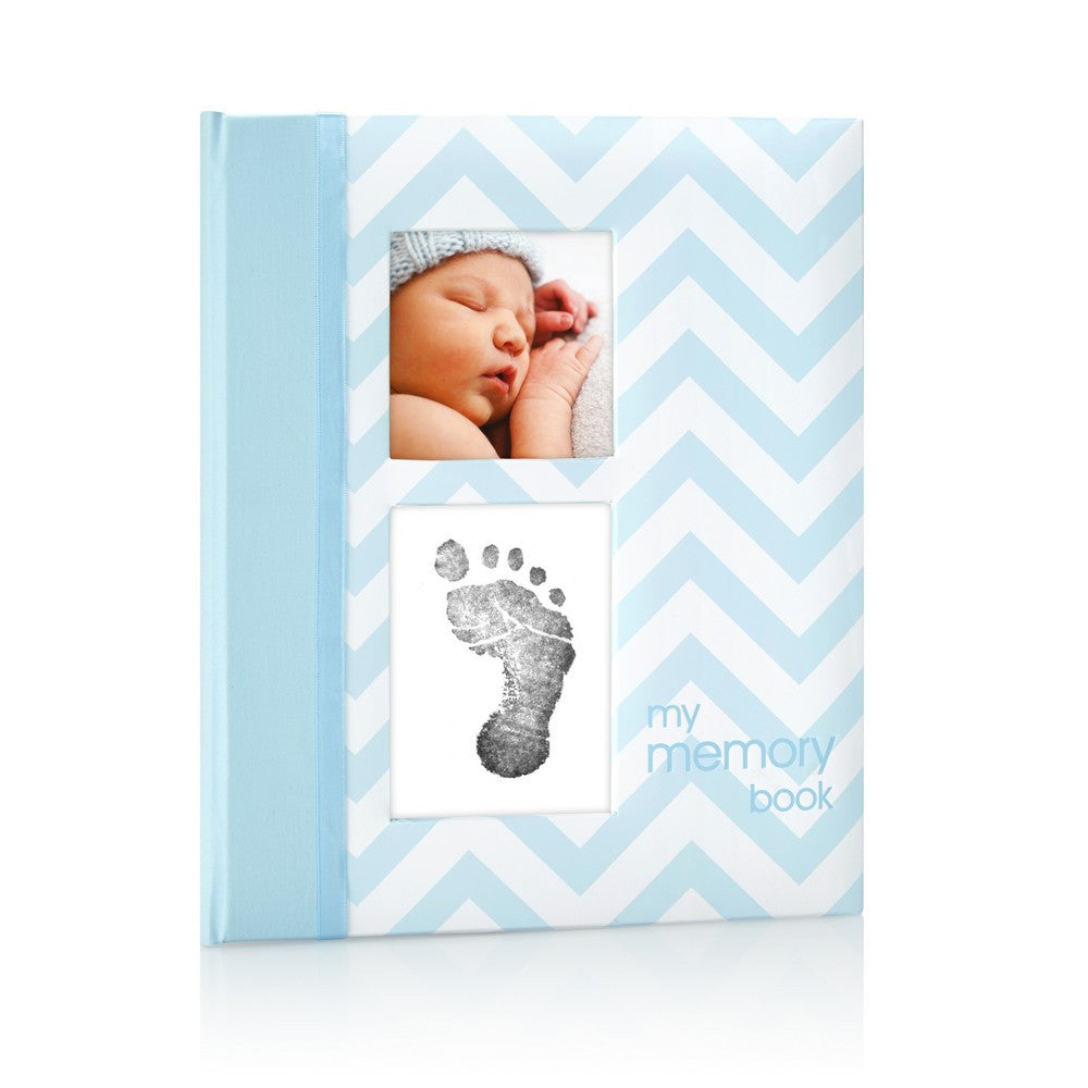 Pearhead Baby Book Chevron Blue