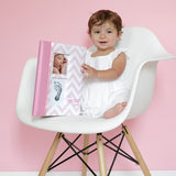 Pearhead Baby Book Chevron Pink