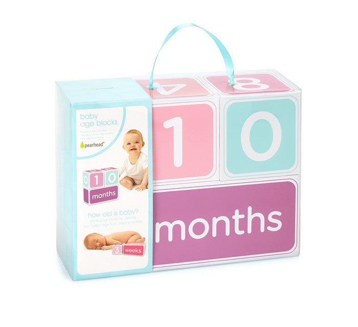 Pearhead Baby age Blocks Pink