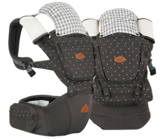 i-angel Baby Carriers Hipseat Rainbow 2 Charcoal Grey Pattern